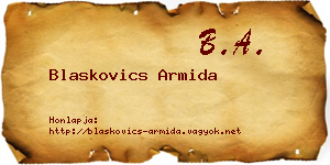 Blaskovics Armida névjegykártya